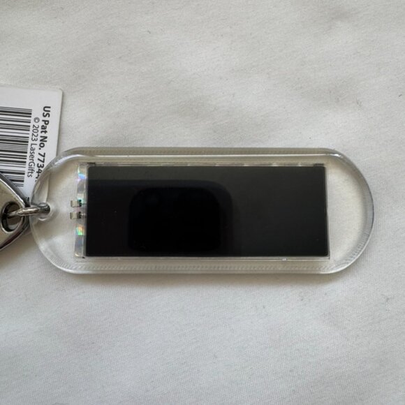 NWT, LaserGifts Name "Dan" Holographic Flashing Key Chain, Acrylic, Solar Power - Picture 3 of 7
